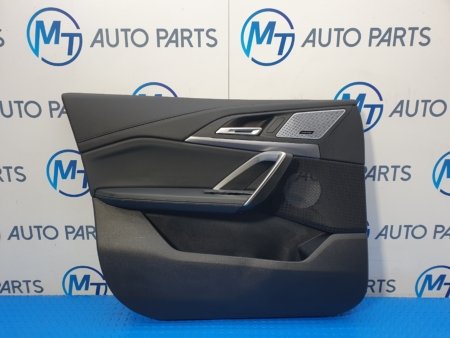 BMW X1 SERIES DOOR CARD PANEL FRONT LEFT SIDE VEGANZA LEATHER BLACK U11
