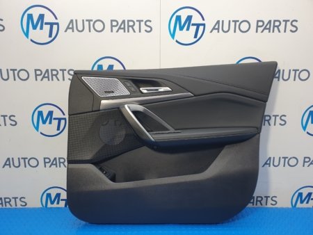 BMW X1 SERIES DOOR CARD PANEL FRONT RIGHT SIDE VEGANZA LEATHER BLACK U11