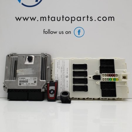 BMW B47D20A ENGINE ECU SET WITH KEY FOB 8475350 8733501